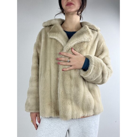 Vintage Made In England Faux Fur Tissavel Jacket - Picture 2 of 13
